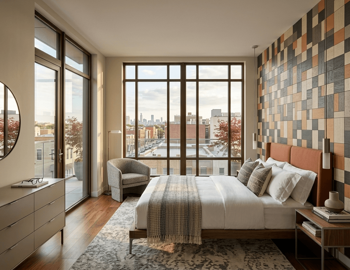 Aura bedroom interior rendering